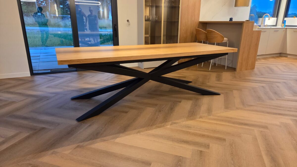 Stół loftowy na metalowych nogach PAJĄK 250 noga 8x8 - obrazek 2