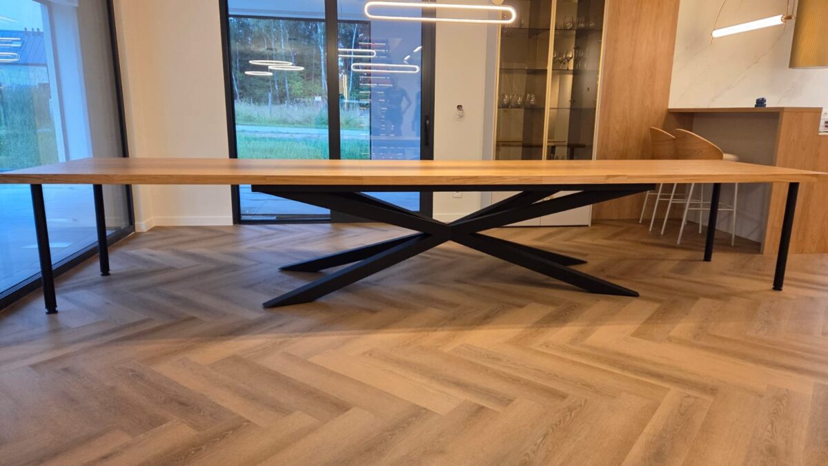 Stół loftowy na metalowych nogach PAJĄK 250 noga 8x8 - obrazek 3
