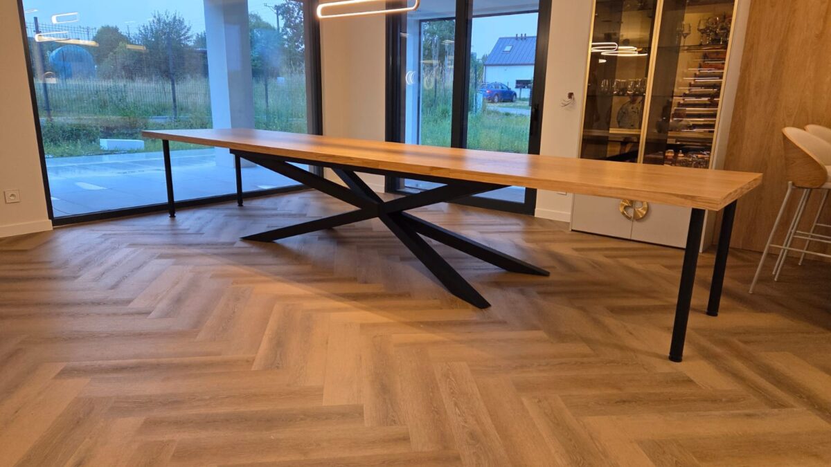 Stół loftowy na metalowych nogach PAJĄK 250 noga 8x8 - obrazek 4